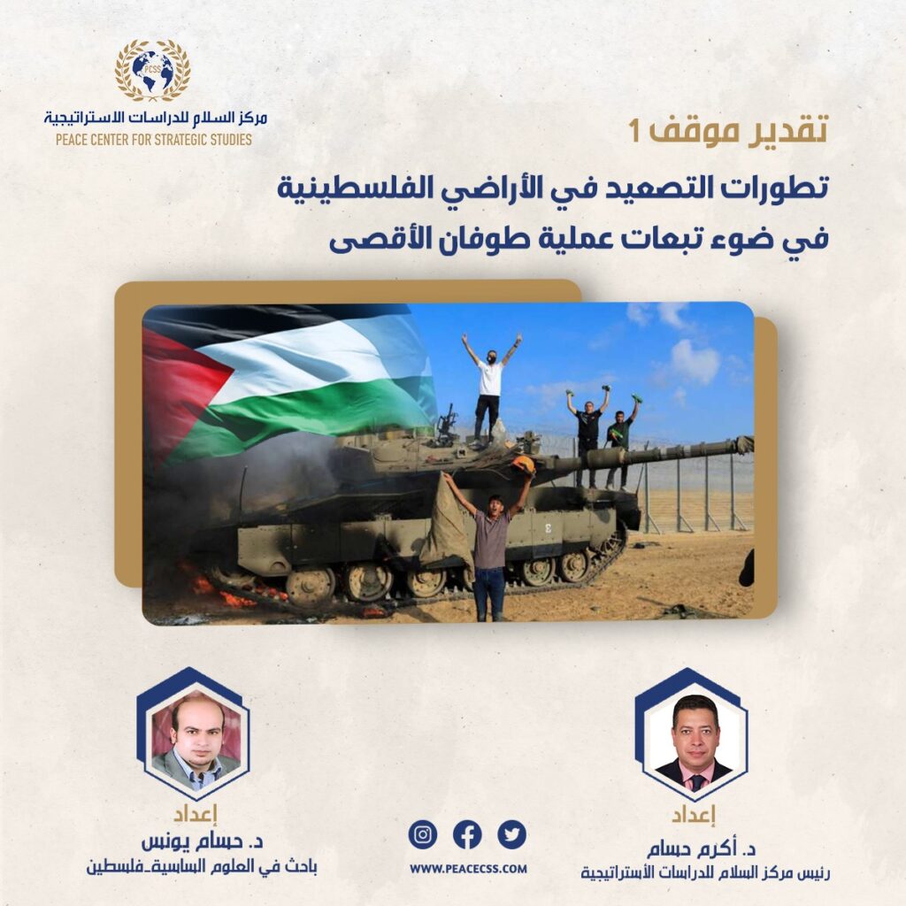 تطورات التصعيد في الأراضي الفلسطينية في ضوء تبعات عملية طوفان الأقصى