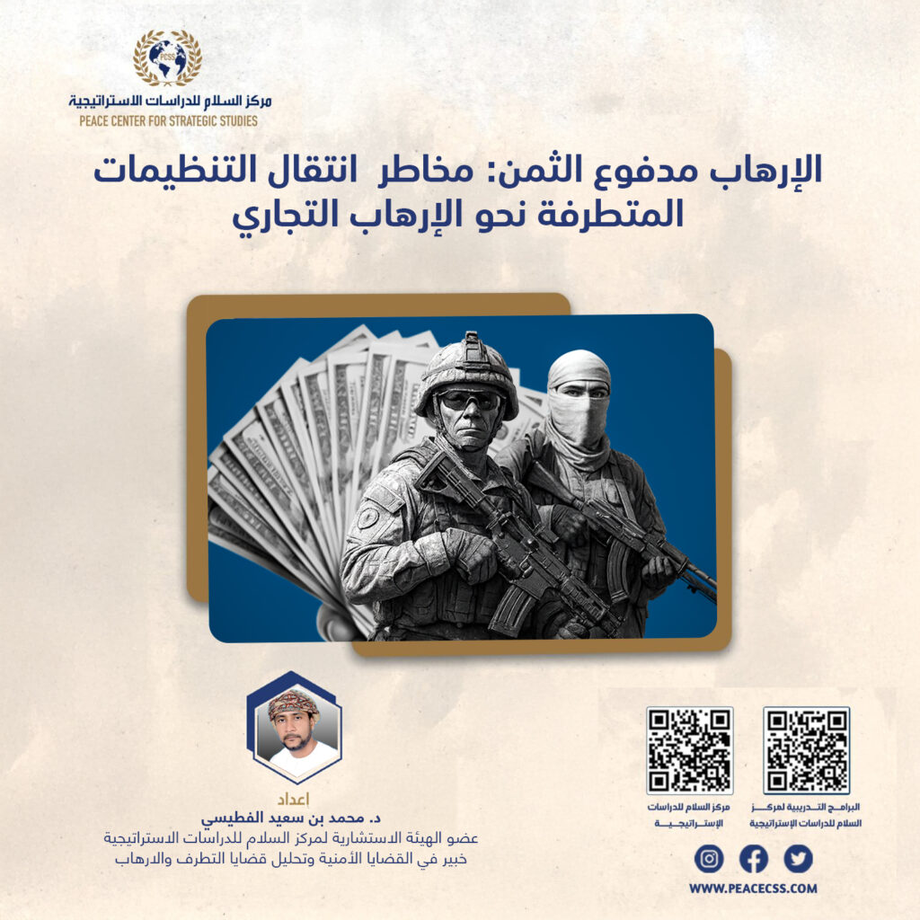 الإرهاب مدفوع الثمن: مخاطر انتقال التنظيمات المتطرفة نحو الإرهاب التجاري